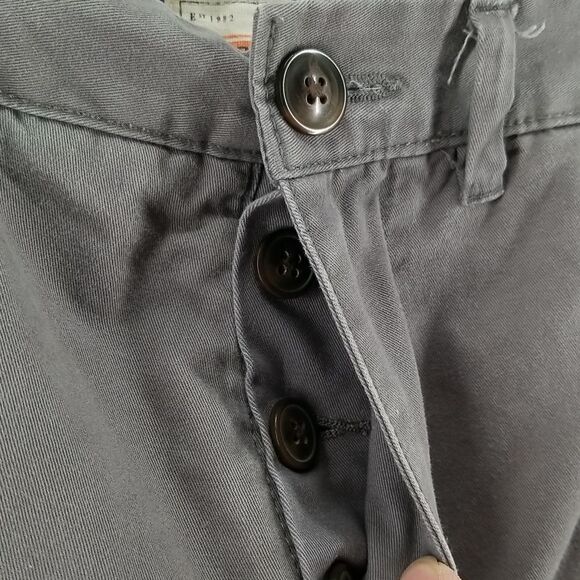 Next Pants Womens Grey 32 Button Closure Straight Leg Mid Rise 100% Cotton - Picture 4 of 13